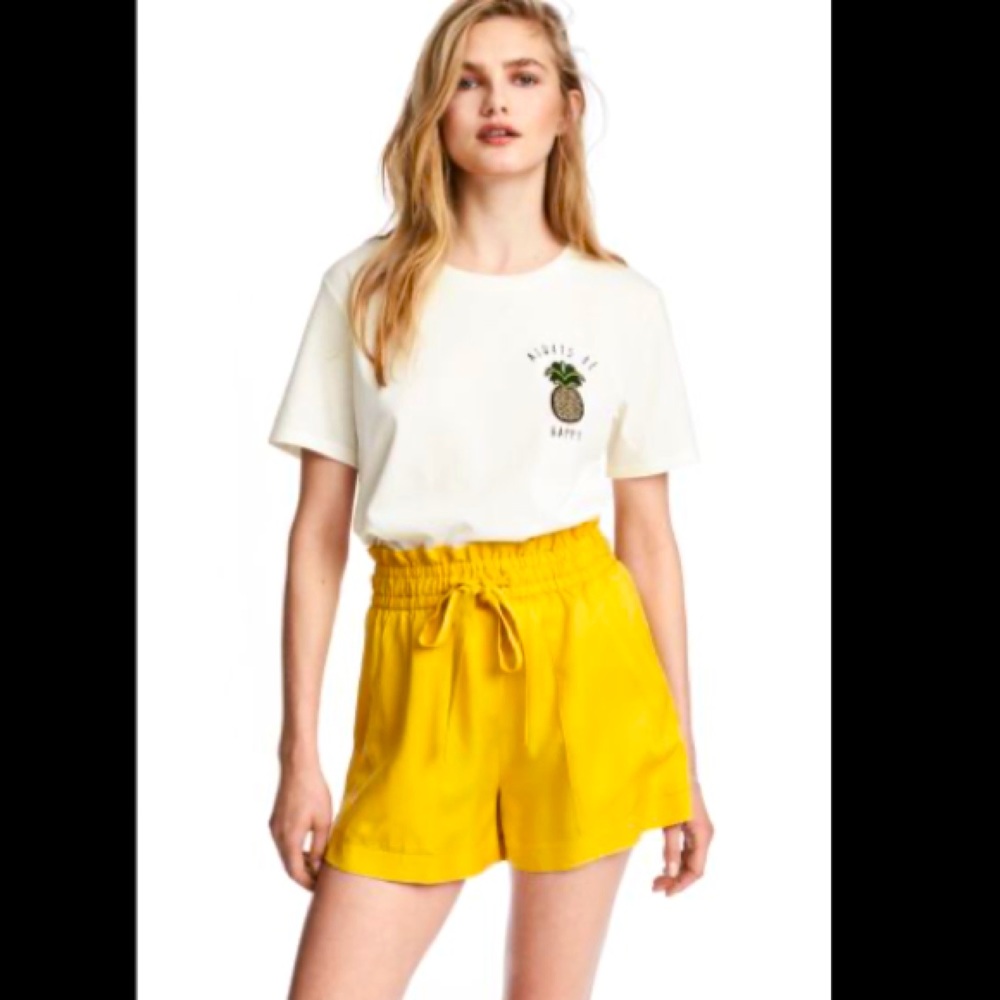 H&M Yellow Shorts
